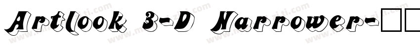 Artlook 3-D Narrower字体转换